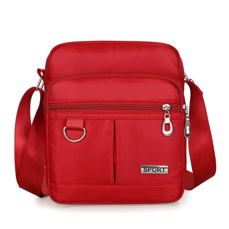 High-capacity Ladies Multi Pocket Nylon Crossbody Bag Cross Body Shoulder Bag Messenger Bag Oxford Flap Handbags