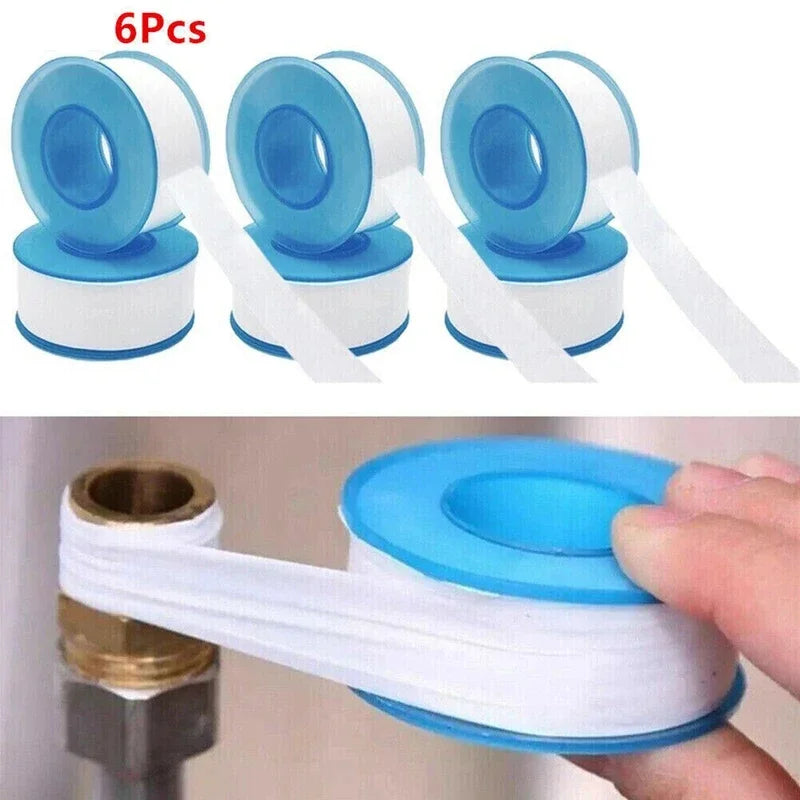 10Pcs PTFE Plumbing Thread Seal Tape Oil-Free Leakproof Sewer Plug Water Pipe Faucet Repair Tool Adhesives Sealants