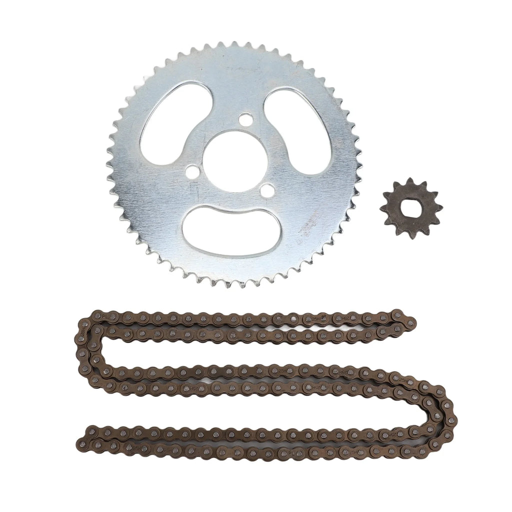 25H Chain Sprocket Kit Steel 55T Rear Wheel Sprocket 12T Front Wheel Sprocket With 146 Link Drive Chain For 47CC 49CC