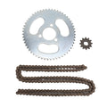25H Chain Sprocket Kit Steel 55T Rear Wheel Sprocket 12T Front Wheel Sprocket With 146 Link Drive Chain For 47CC 49CC