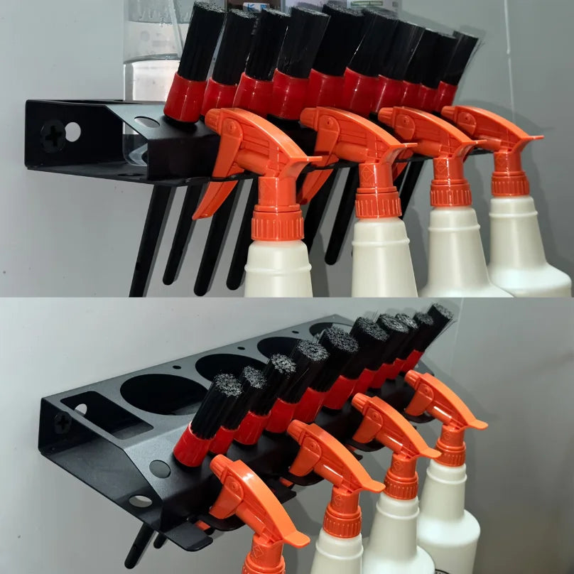 Spray Bottle Storage Rack Wall Mount Auto Detailing Bottle Holder Cleaning Tools Hanger Car Beauty Shop Accessory Wash