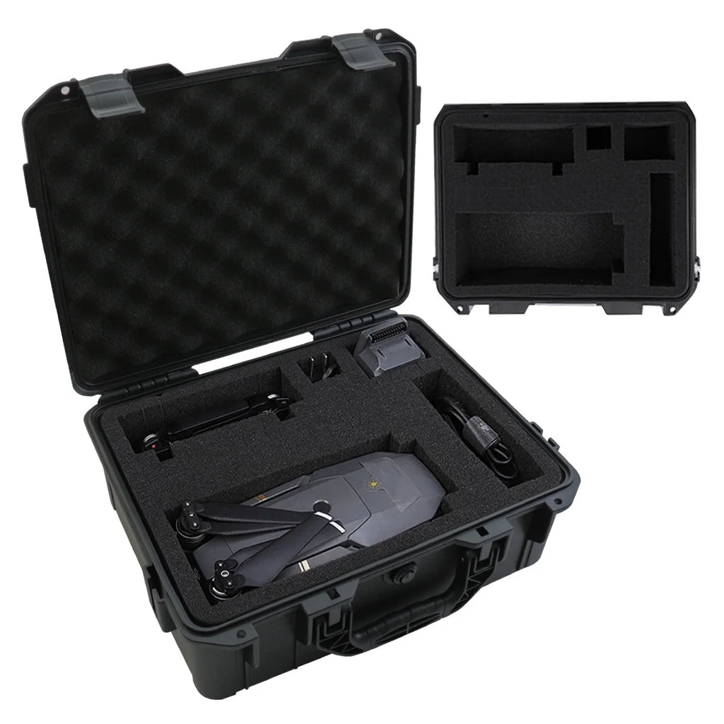 1pc Universal Portable Plastic Tool Box With Foam Insert Waterproof&Shockproof Hard Carrying Case With Pre-cut Sponge Organizer