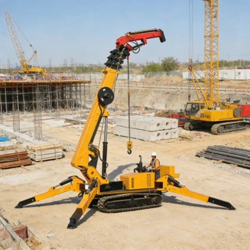 Customizable 3T Spider Crane with 3m Fly Jib for Special Lifting Requirements