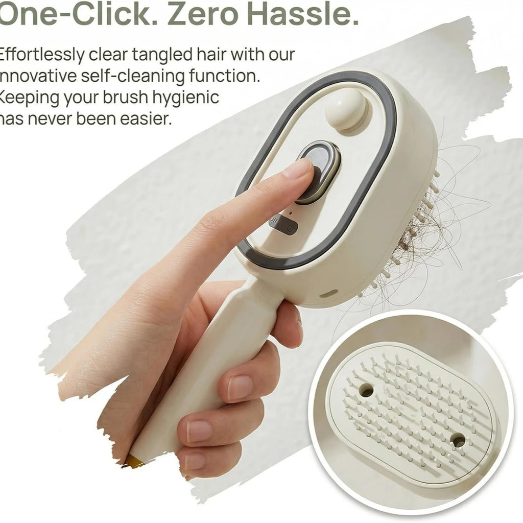Electric Steam Hair Brush Comb & Mist Function Simultaneously Stronger Ion Technology Less Breakage No Residue for Beautiful Hai