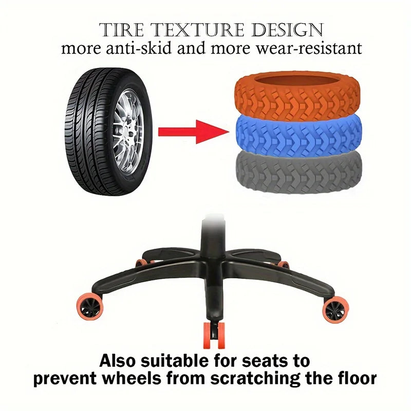 8pcs Luggage Wheel Protection Cover, Silicone Wheel Cover, Luggage Wheel Cover Cover, Noise Proof Foot Cover, Luggage Racks