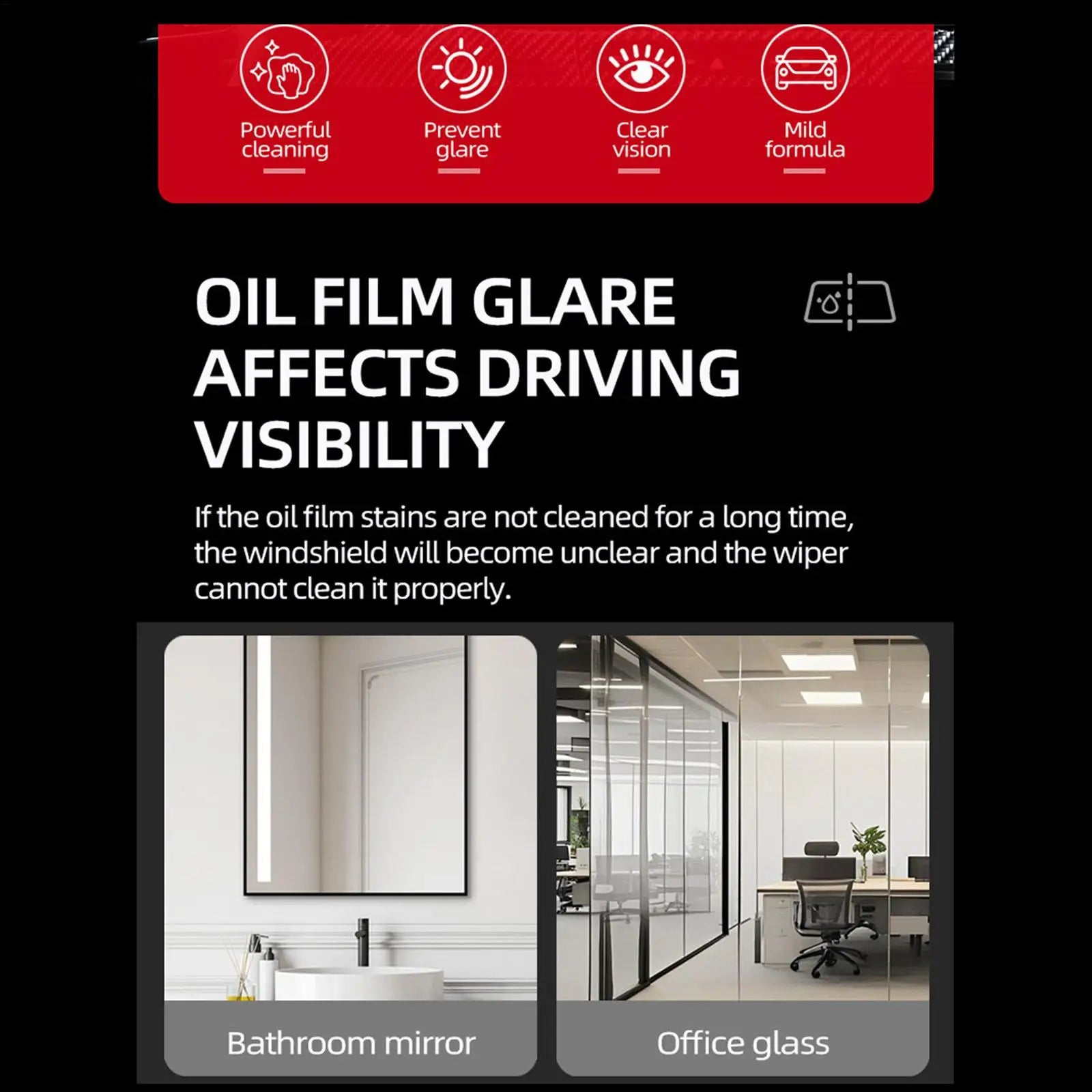 Oil Film Remover For Car Window 5 Pieces Auto Cleaning Supplies Car Glass Stain Removal Sponge For Detailers Drivers Road Trips