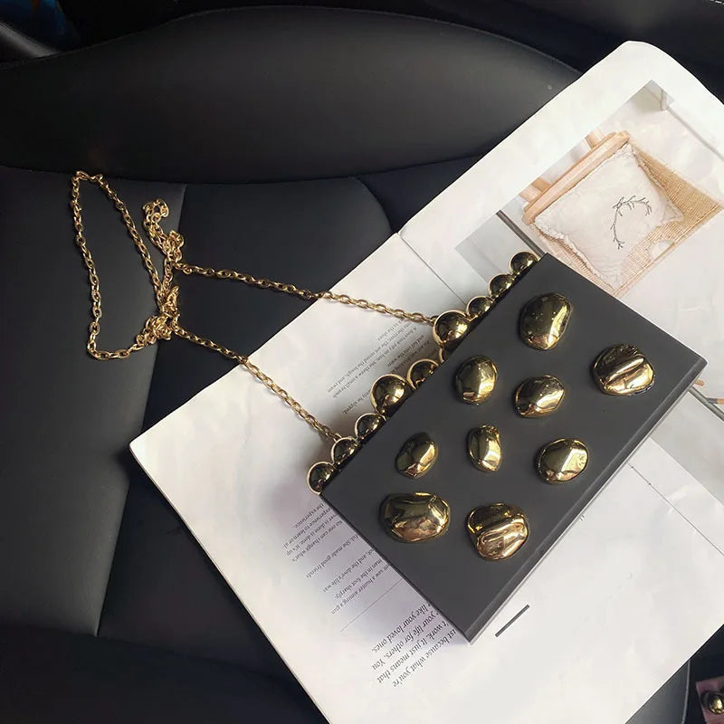 Simple irregular block box bag popular fashion temperament light luxury personality hand messenger bag