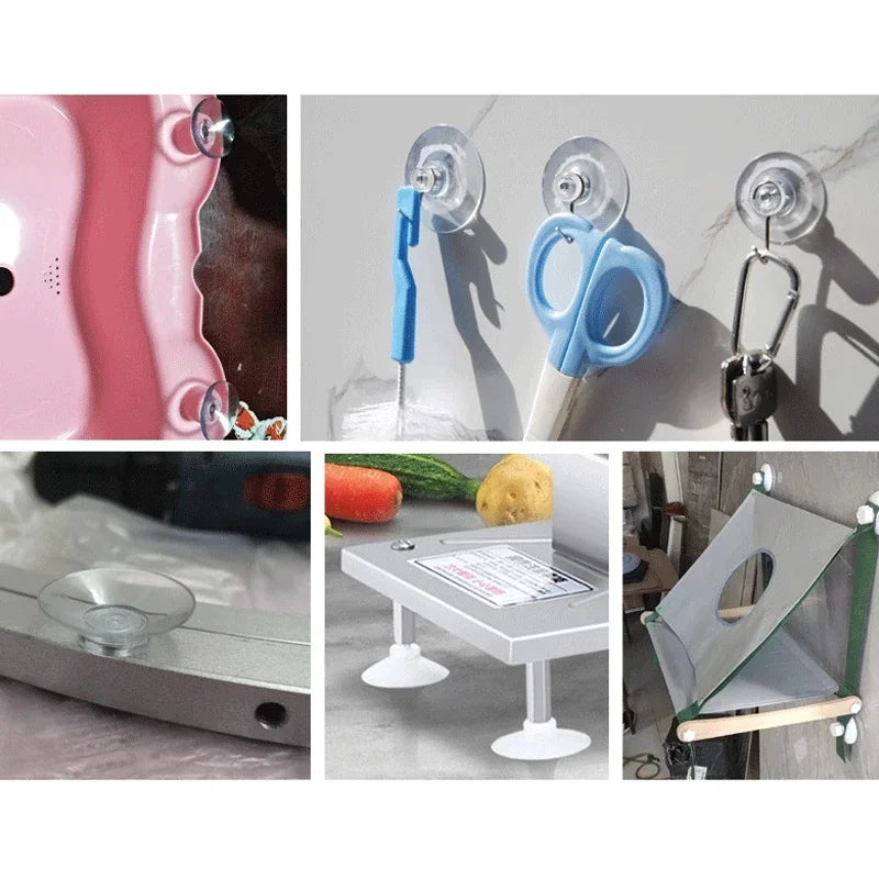 5/10/20/30pcs Suction Cups Hook with Screw Clear PVC Sucker Pads Hook Strong Adhesive Windows Glass Suction Cup Holder Hook