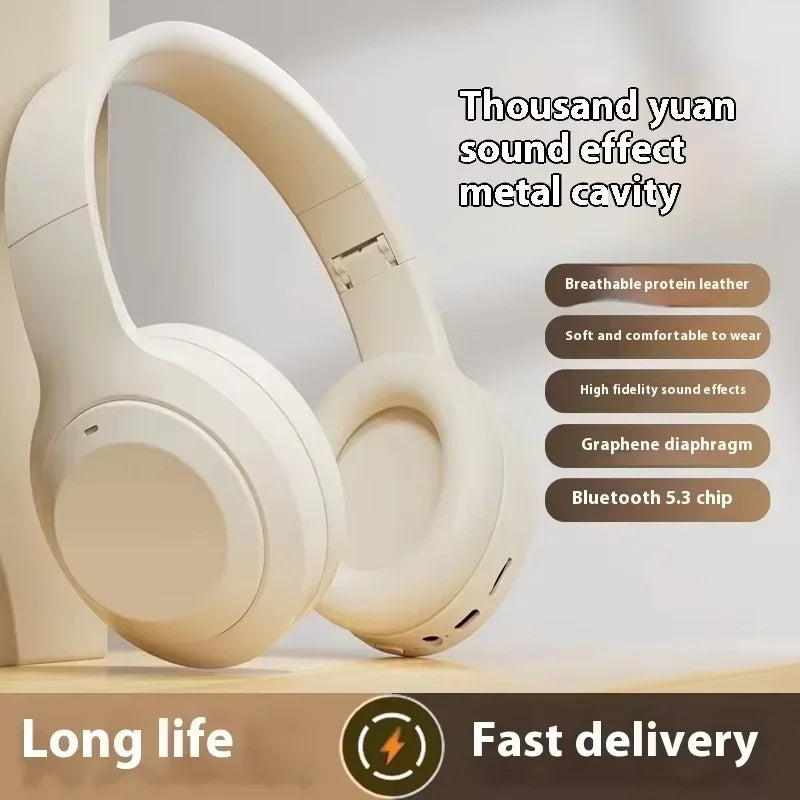 M5 Over Ear Headsets Bluetooth 5.3 Gaming Headphones Dual Mode Wireless Earphones Foldable Noise Reduction Headsets For Xiaomi