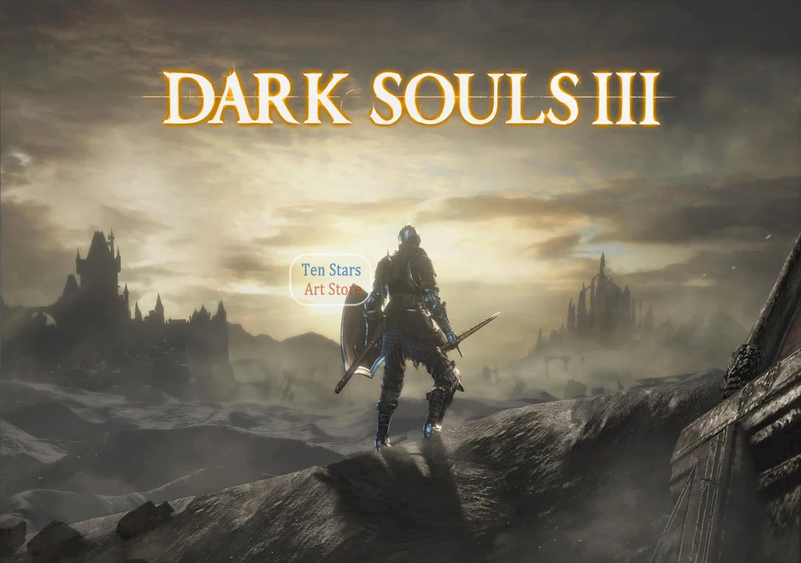 Dark Souls Fantasy Art Video Game Warrior Knight Dark Souls 3 Gaming Poster Canvas Painting Wall Pictures Home Gaming Room Decor