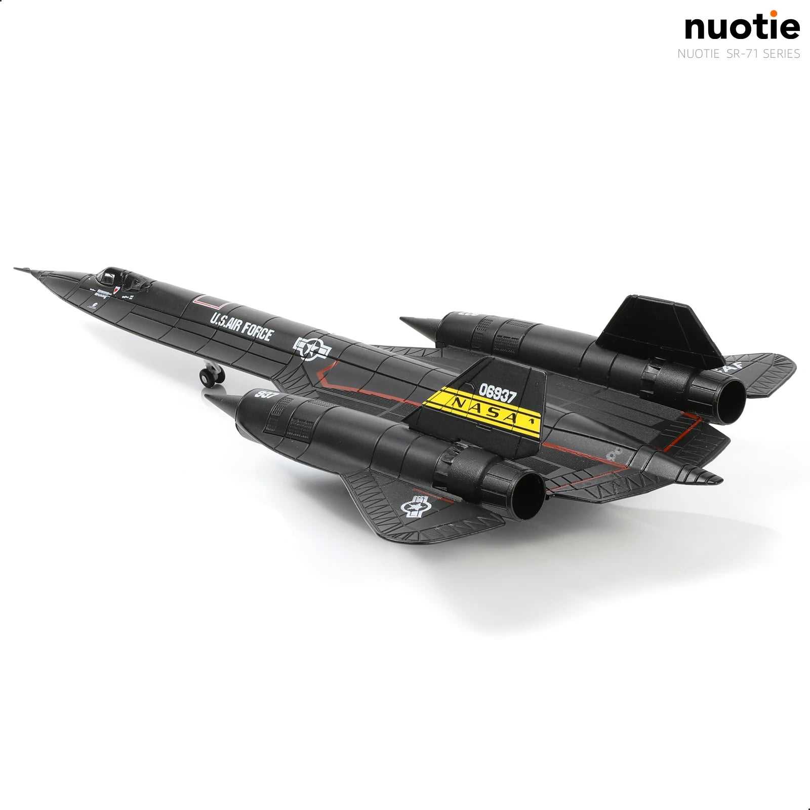 NUOTIE 1/144 SR-71 Blackbird Diecast Metal Pre-Build Military Aircraft Model Display Collection Gift