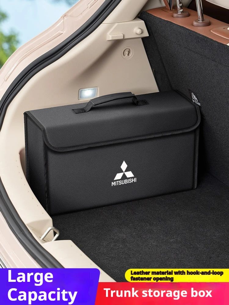For Mitsubishi Outlander Pajero L200 Triton Colt Lancer EX Evolution X Car Trunk Storage Box Organizer Foldable Container Bag