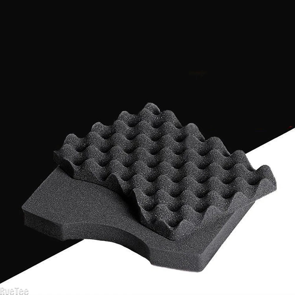 2PCS 30x30cm Toolbox Wave Sponge Shock Absorbing Toolbox Foam High Density Lining Noise Reduction Sound Insulation Cushioning