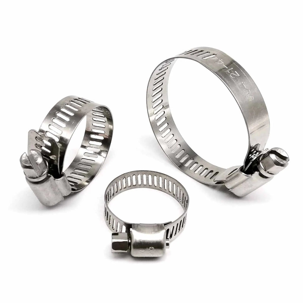 Adjustable Worm Gear Hose Clamp 6-152mm 304 Stainless Steel Slotted Screw for Car Fuel Tubing Water Pipe Plumbing