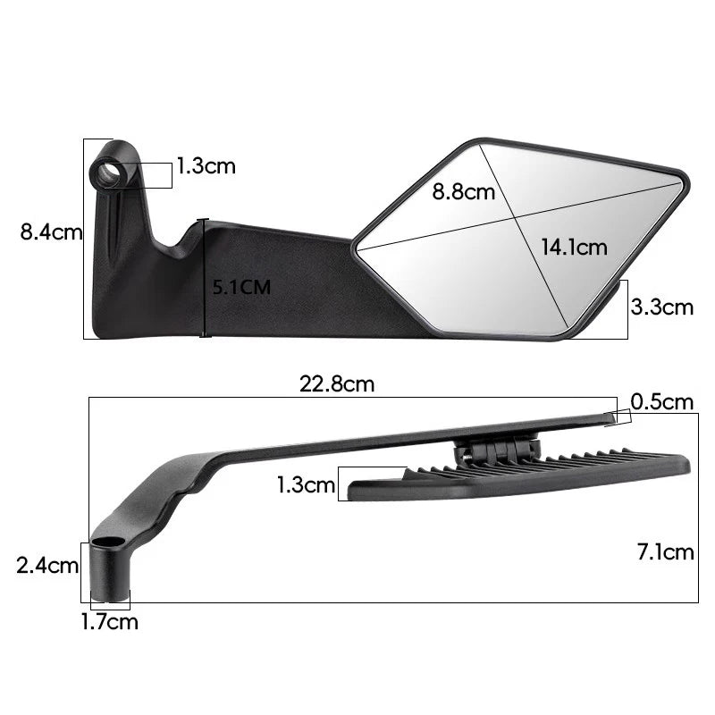For Tiger 900/900GT 1200 Rocket 3 Street Triple S 765 765RS 765R 1200 TRIDENT 660 Motorcycle Rearview Mirrors Rotate Adjustable