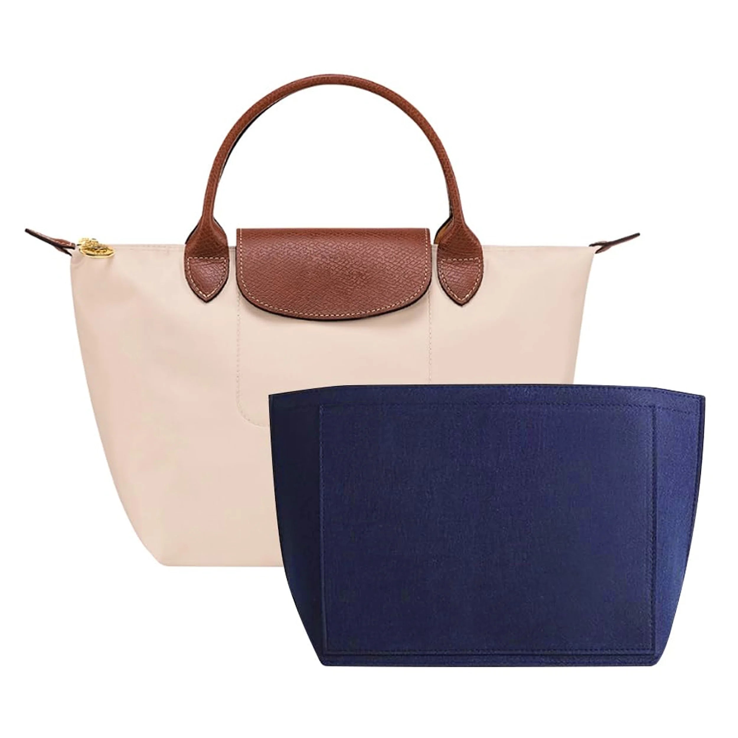 Felt Insert Bag Fits For Longchamp Handbag Liner Bag Felt Cloth Makeup Bag Support Travel Portable Insert Purse Organizer