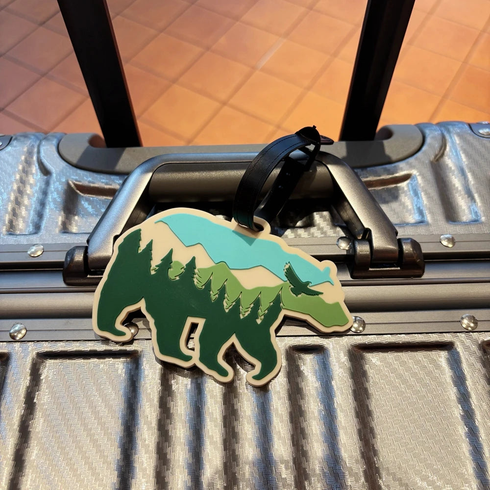 1Pc Animal High-Footed Cup Luggage Tag Can Write Name, Bag, Pendant, Graduation Season Travel Pendant, Gift, Airport Luggage Idea