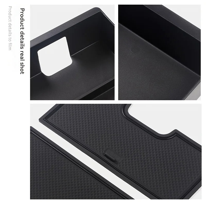 Car Interior Accessories Center Console Tray Armrest Storage Box Divider ABS Black Functional Car Tray For Great Wall Tank 500