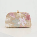 Women's Clutch Bag with Random Floral Design, Light Luxury Socialite Clutch Bag, Wedding Party Dress Bag, High-End Sequin Evening Bag, Sequin Embroidered Evening Bag, Versatile Banquet Clutch Bag, Detachable Shoulder Strap