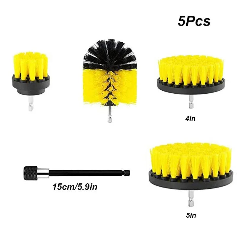Household Car Cleaning Electric Drill Brush Head Set Electric Brush Kitchen Bathroom Cleaning Kit Toilet Cleaning Tools