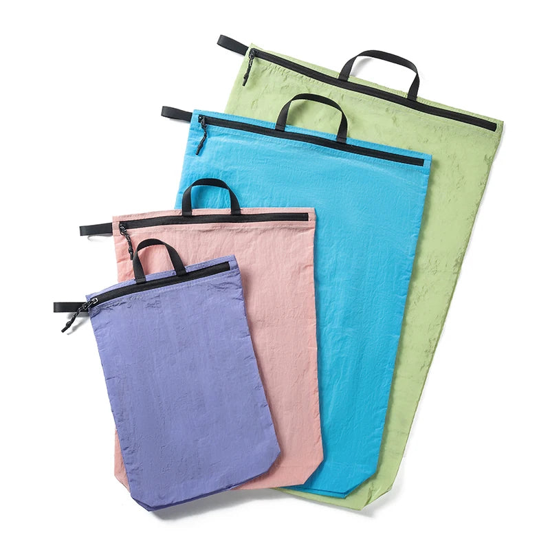 Reusable Nylon 4-Size Travel Storage Pockets With Hand Strap Water-resistant Clothing Organizer For Trip Packing 4size/lot