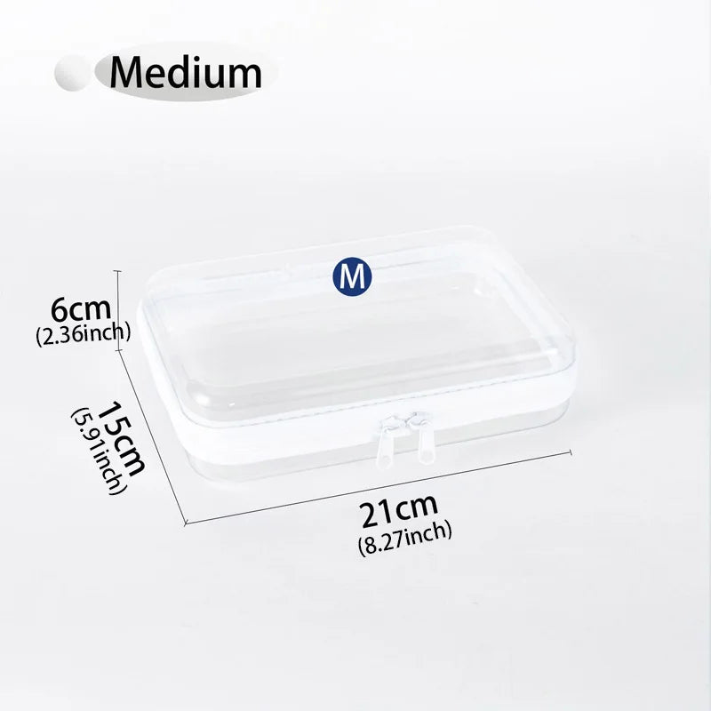 Storage Box Case Square Plastic Containers Box Travel Cosmetics Bag Bathing/Toy Organize Bag Waterproof Zipper Bag Travel Bag