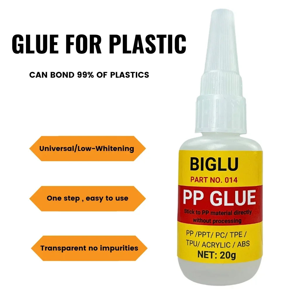 PP/ PPT/ PC/TPE/ TPU/ABS Adhesive PP Polypropylene Glue Stick To Most Plastic Materials Without Processing 20G