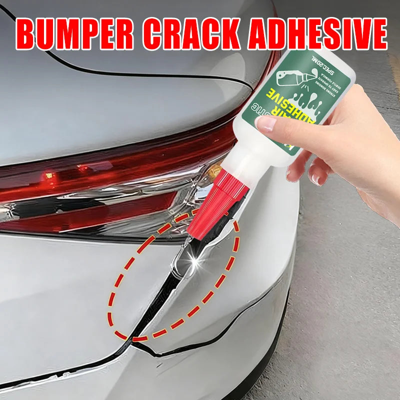 Automotive Plastic Adhesive - Car Bumper Repair, Strong Bond, Flexible, Easy to Apply, Weatherproof, Quick-Drying, 20ml