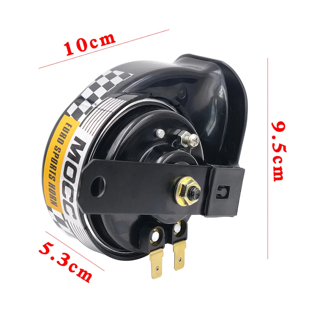 12V Snail Air Horn Waterproof Universal Motorcycel Horn Loud Car Horn Single-tone for Motorcycle Car for Motorbike Truck Vehicle