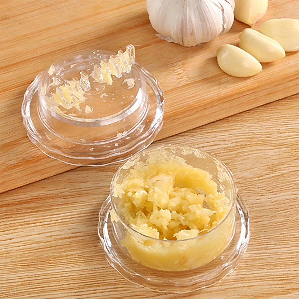 2pc Multi Functional Household Garlic Twisting Box Tool Plastic Manual Garlic Grinder for Ginger Chili Grinding Kitchen Gadgets