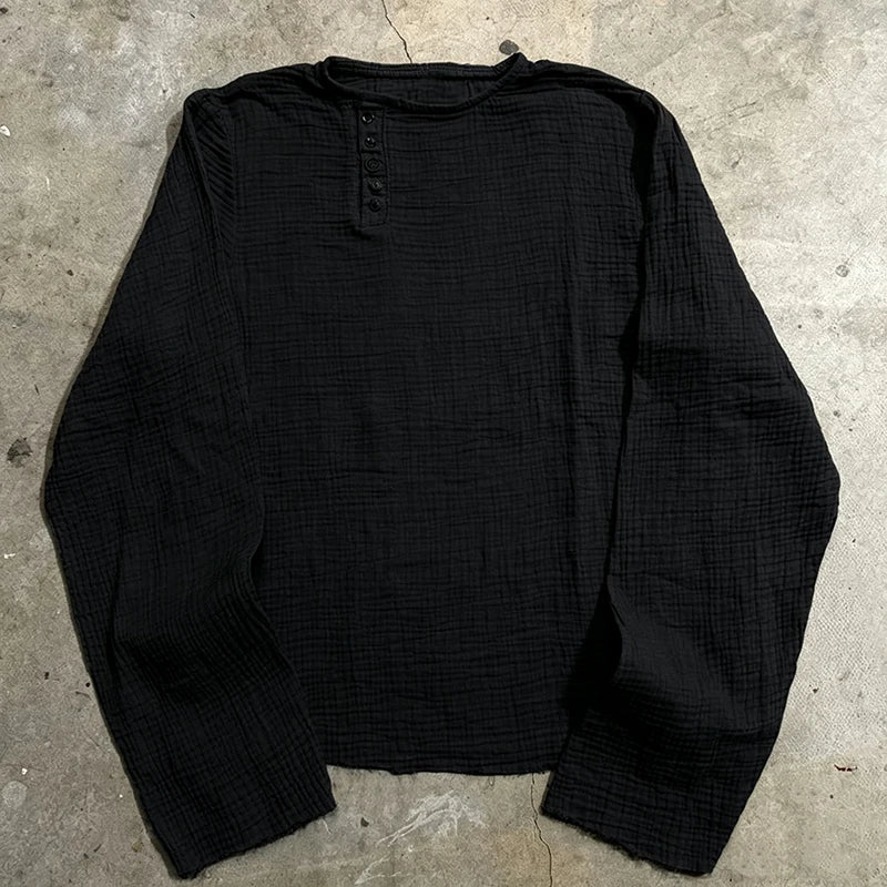 Y2k Long sleeve Top Trend Hip Hop Harajuku Oversized Clothes Streetwear Punk Long sleeve Tshirt Subculture Fashion Rock Goth Top