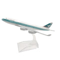 JASON TUTU 16cm Hong Kong Cathay Pacific Boeing 747 Aircraft Model Planel Airplane Diecast Metal 1/400 Scale Planes