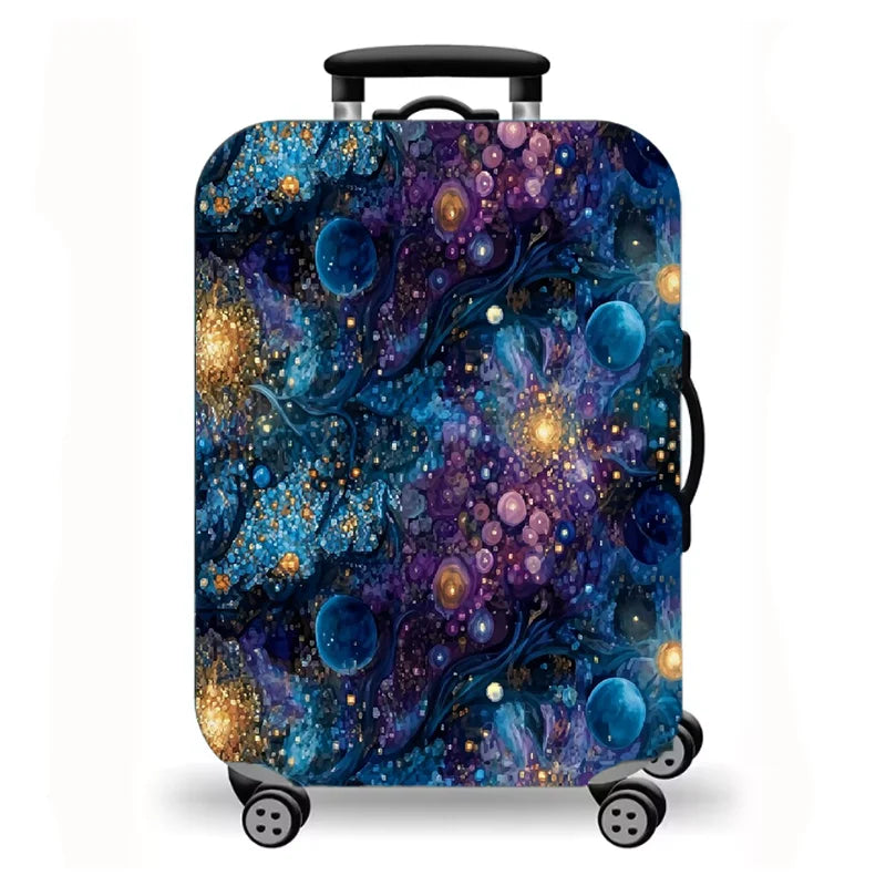 Luggage Cover, Galaxy Space Print Stretch Suitcase Protector for Travel, 10 Styles Universe Nebula Art
