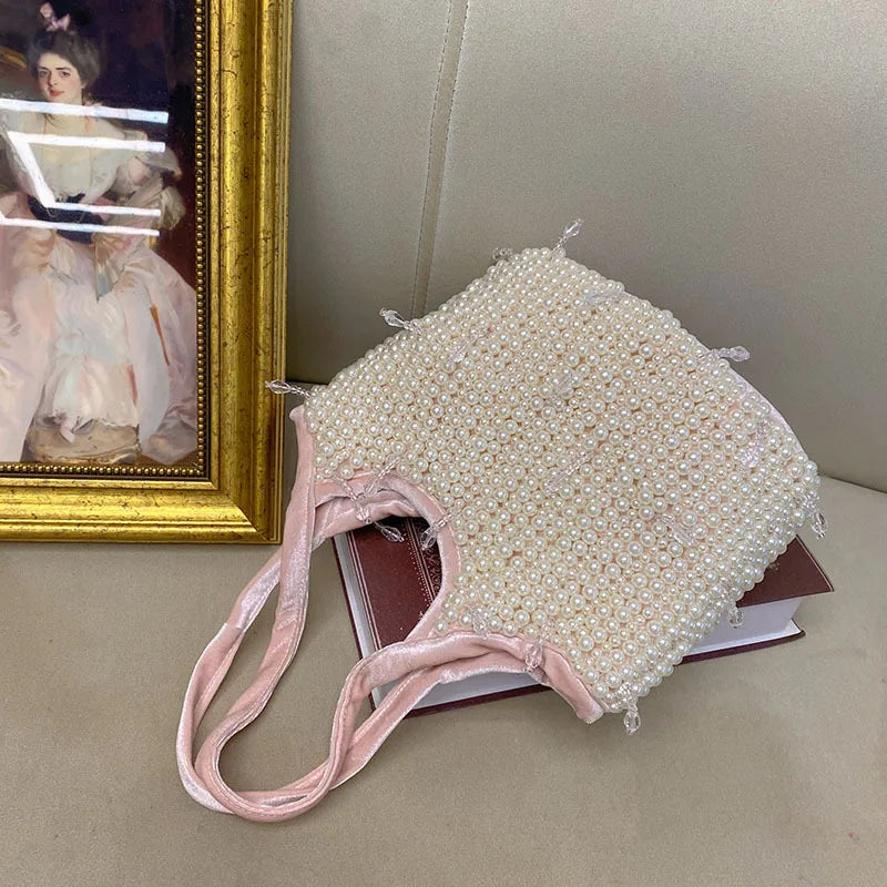 Fashion Sweet Trend Bag Handmade Beaded Tassel Portable Large Capacity Portable Shoulder Bag