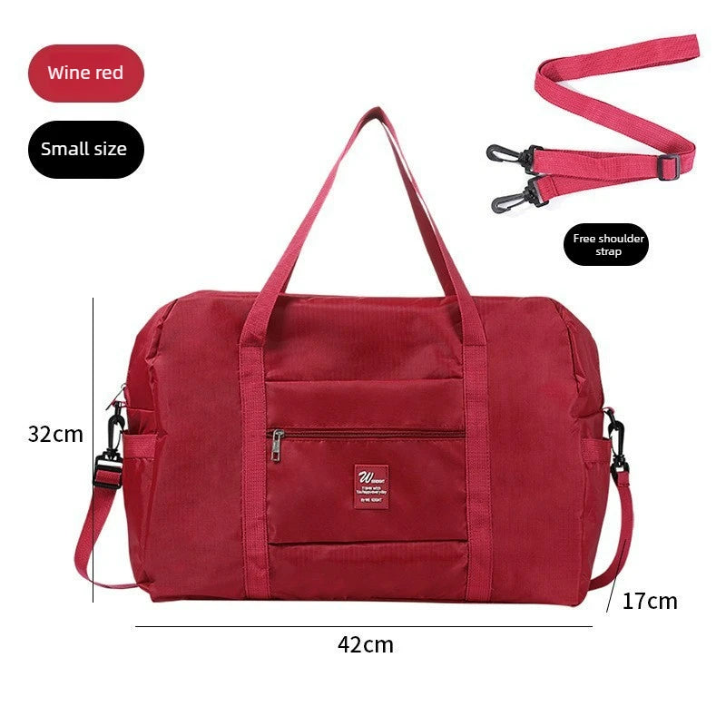 Large Capacity Folding Travel Bags Waterproof Luggage Tote Handbag,portable Clothing Bag,tie Rod Duffel Bag,clothes Storage Bag