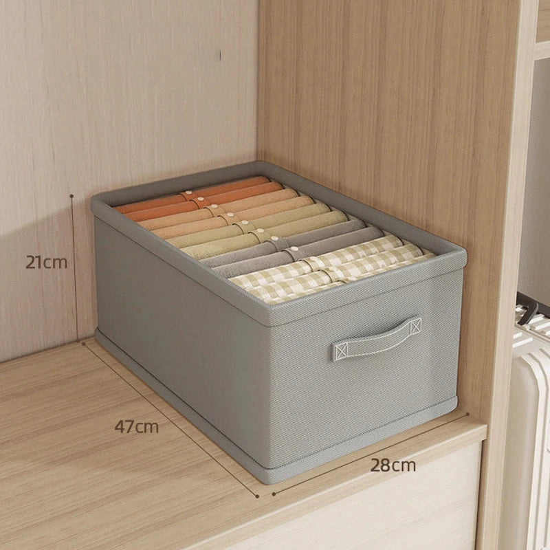 Clothes Organizer Trousers Clothes Jeans Storage Box Underwear Bra Socks Artifact Compartment Box Wardrobe Clothes Organizer