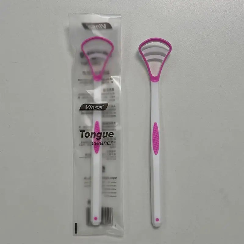 1PCS Silicone Tongue Scraper With Ergonomic Handle Double-sided Fresher Breath Tongue Cleaning Brush Oral Hygiene Tool Wholesale