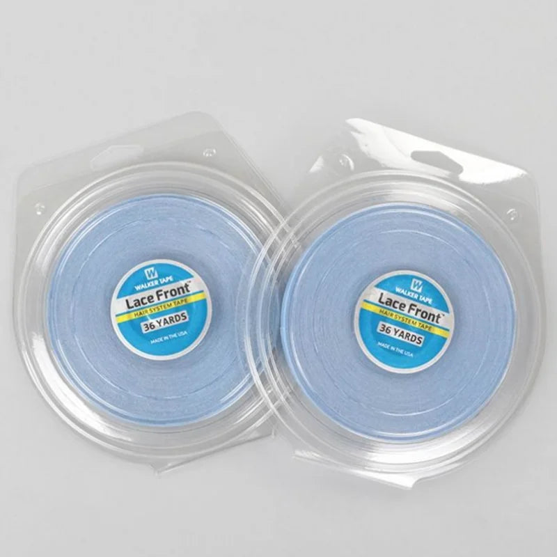 0.8cm 36yards Blue Wig Tape Lace Front Double Side Adhesive Hair System Tape Roll for Wig Toupee Hair Extensions