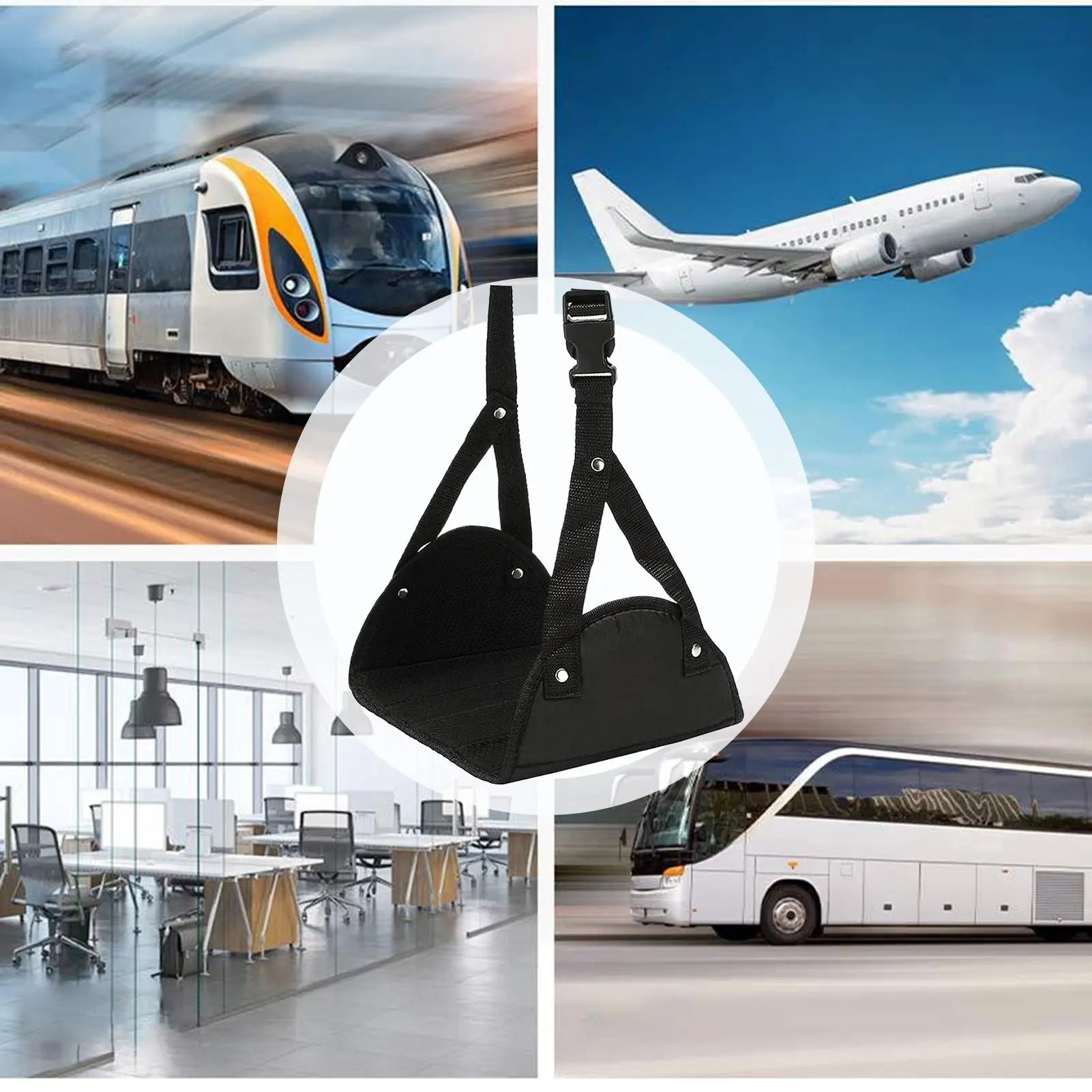 Portable Airplane Foot Hammock Comfortable Travel Footrest for Adults Elderly Women Business Trips Work Sleeping Flight Supplies