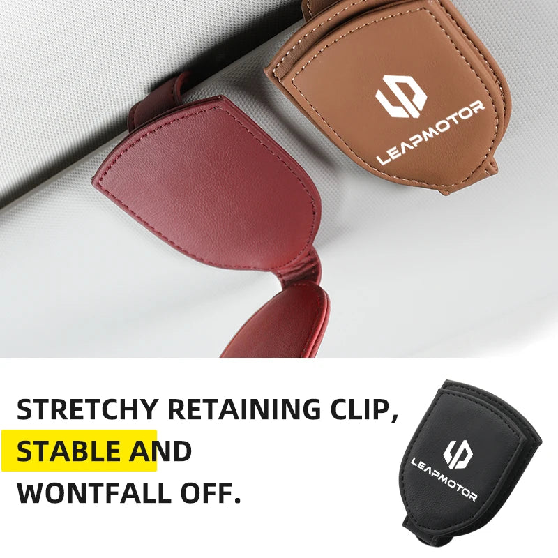 Sunglasses Holder Car Sunshades Magnetic Sunglasses Clip Ticket Clip For Leapmotor T03 S01 C11 C01 Leap Motor