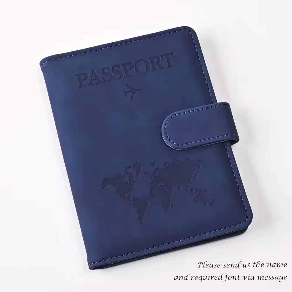 Custom Customized Passport Cover with Name  for Couple ID Bank Card PU Leather Passport Case Travel Accessories