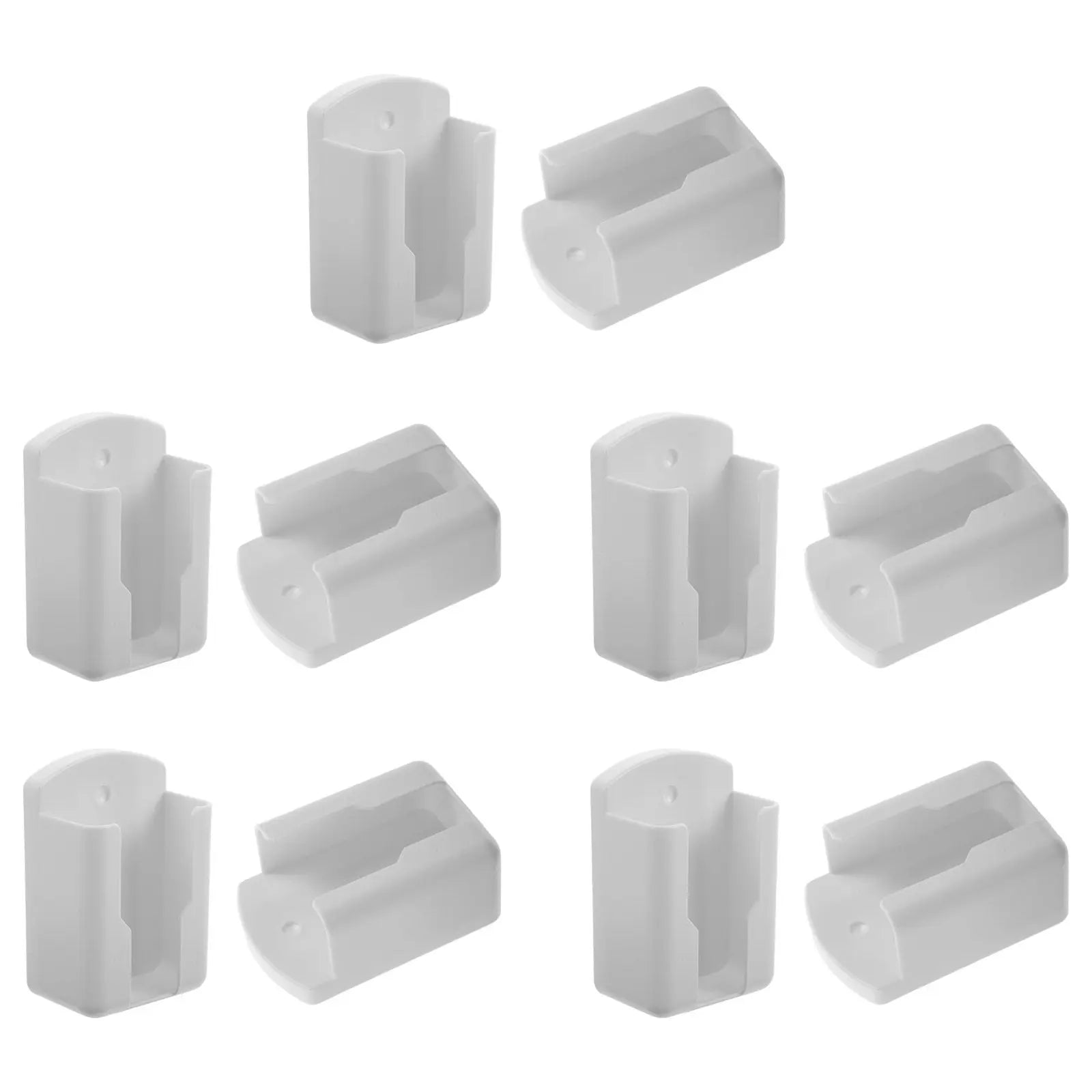 10Pcs Remote Control Storage Organizer Cream Adhesive Wall Mount Holder No Drilling TV Air Conditioning Controller Holder Rack
