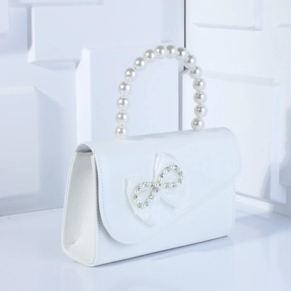 Elegant style fashion flower women dinner bag bow pearl handbag love dress bag
