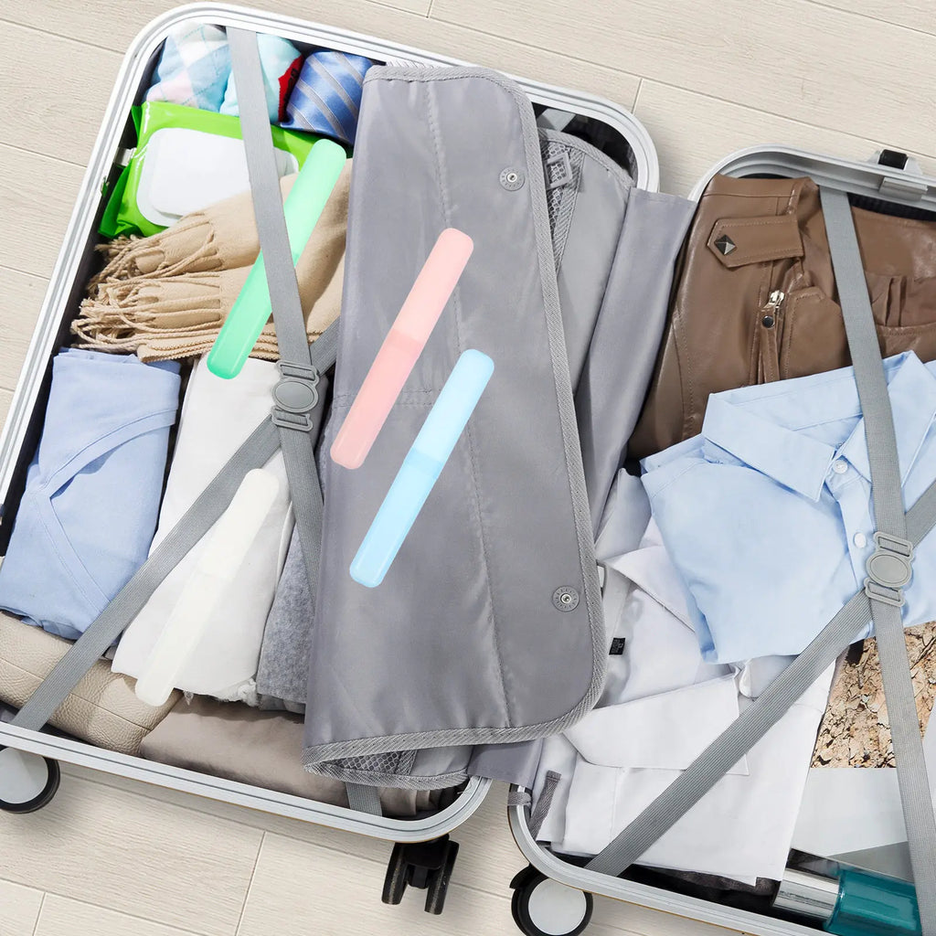 8Pcs Travel Toothbrush Holder Portable Lightweight Plastic Single Toothbrush Box Cover for Camping Vacation Business