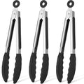7 Inch Food Clamps Stainless Steel Mini Kitchen Clamps Silicone Anti-Slip  Cooking  Clamps Grill Salad Tools Grill Kitchen Tools