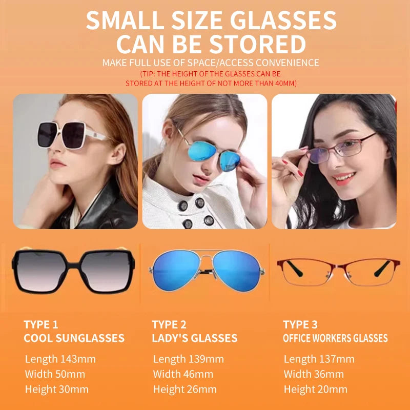 1pcs Car Glasses Holder Portable Eyeglasses Sunglasses Case Ticket Card Clamp Car Sun Visor Clip ABS Auto Accessories