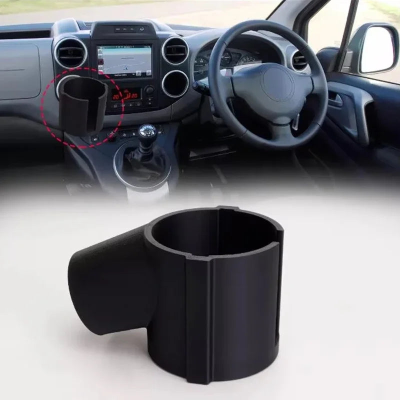 1PC Cup Holder Suitable for Peugeot Partner Citroen Berlingo High-Quality Cup Holder Phone Holder Push in Car Cup Holder Black