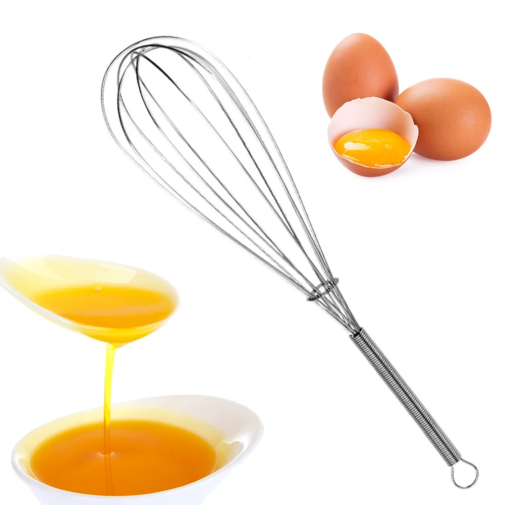 Balloon Wire Whisk Stainless Steel Hand Mixer Cream Egg Stirrer for Mixing Whisking Beating Stirring
