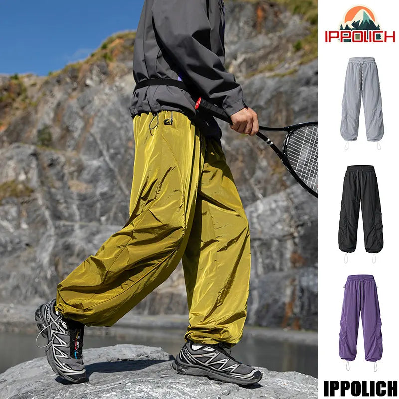 Outdoor Hiking Pants Men Waterproof Sports Mountaineering Zipper Trousers Spring Autumn Breathable Camping Fishing Casual Pants
