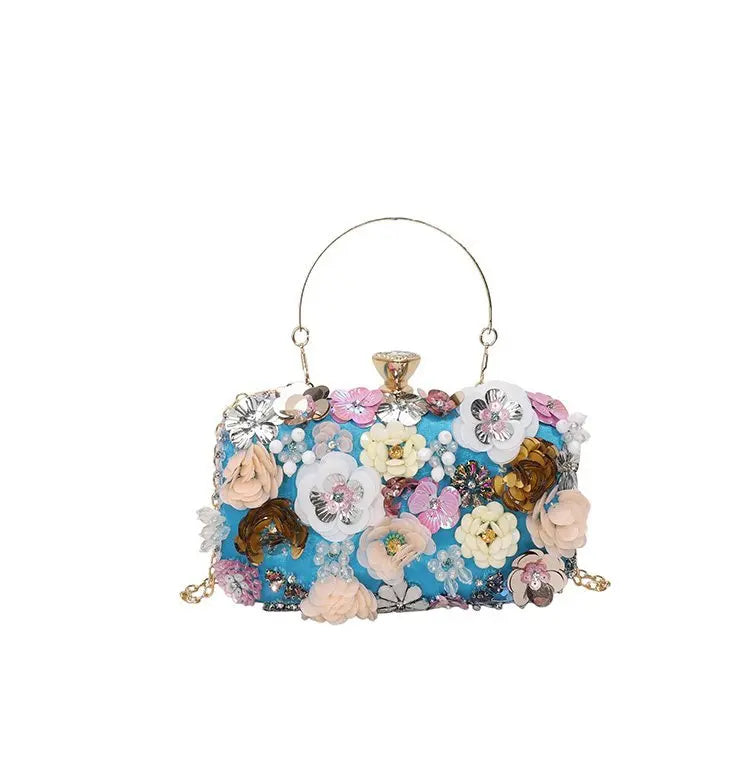 2025 Winter Women Evening Bags For Women Luxury Floral Rhinestones Shoulder Crossbody Bags Party Wedding Clutch Ladies Handbags